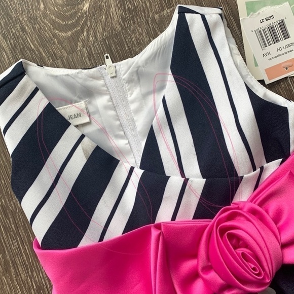 Bonnie Jean Polka dots/stripes navy party
dress.2T - Picture 7 of 7